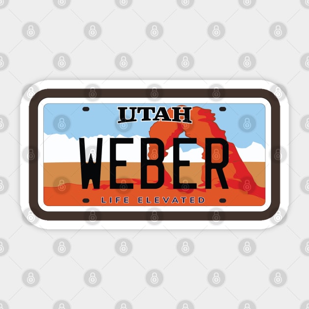 Utah Vanity license plate weber grill Sticker by zavod44